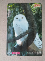 T-332 - JAPAN, PREPAID CARD, Carte Prépayée, BIRD, OISEAU, OWL, HIBOU - Autres & Non Classés