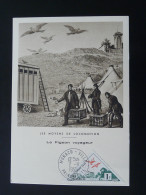 Carte Maximum Card Pigeon Voyageur Timbre-taxe Monaco 1955 - Pigeons & Columbiformes