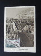 Carte Maximum Card Jeux Olympiques Cortina D'Ampezzo Olympic Games Monaco 1956 - Hiver 1956: Cortina D'Ampezzo