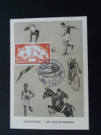 Carte Maximum Card Jeux Olympiques Melbourne Olympic Games Monaco 1956 - Estate 1956: Melbourne