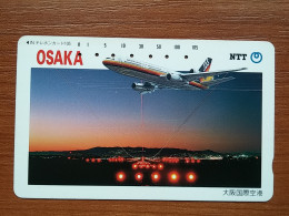 T-344 - JAPAN, TELECARD, PHONECARD,  Avion, Plane, Avio, NTT 331-061 - Vliegtuigen