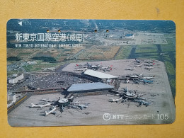 T-345 - JAPAN, TELECARD, PHONECARD,  Avion, Plane, Avio, NTT 250-300 - Aviones