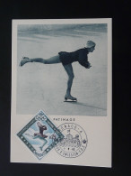 Carte Maximum Card Patinage Artistique Figure Skating Jeux Olympiques Squaw Valley Olympic Games Monaco 1960 - Kunstschaatsen