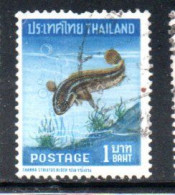 THAILANDE THAILAND TAILANDIA SIAM 1967 FISHES MARITIME FAUNA SNAKHEAD FISH 1b USED USATO OBLITERE' - Thaïlande