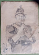 Disegno A Matita Di Ufficiale Del Genio Francese Fine ‘800 (D192) Come Da Foto Guerra Franco/prussiana Del 1870 20x15 Cm - Drawings