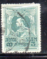 THAILANDE THAILAND TAILANDIA SIAM 1920 1926 1921 KING RE VAJIRAVUDH 3s USED USATO OBLITERE' - Thaïlande