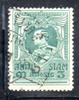 THAILANDE THAILAND TAILANDIA SIAM 1920 1926 1921 KING RE VAJIRAVUDH 3s USED USATO OBLITERE' - Thaïlande