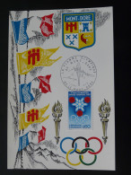  Carte Maximum Card Flamme Olympique Olympic Torch Le Mont Dore 63 Puy De Dome 1968 (2) - Hiver 1968: Grenoble