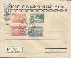 YU 1939-385-8 SHIPS, YUGOSLAVIA, R-LETTER FDC - FDC