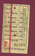 301223B - TICKET CHEMIN DE FER TRAM METRO - ITALIE TRAMWAYS FIORENTINI H1 Serie 01804 - Europa