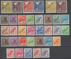 BERLIN - 1948 - RARE SERIE COMPLETE YVERT N°1/20 SURCHARGE NOIRE + ROUGE ! * MLH - COTE Pour * = 1100 EUR. - Ungebraucht