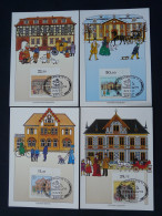 Carte Maximum Card (x4) Bureaux De Poste Post Offices Mannheim Germany 1991 - Andere & Zonder Classificatie