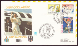 VATICAN ENVELOPPE COMMEMORATIVE 1988 10 PAULUS II GERMANIAM SECUNDO VISIT - Storia Postale