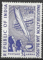 INDIA - 1950 - PROCLAMAZIONE REPUBBLICA  - USATO (YVERT 28- MICHEL 212) - Oblitérés