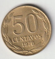 CHILE 1978: 50 Centavos, KM 206a - Cile