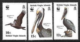 British Virgin Islands - MNH 1988 - Set 3/4 : Brown Pelican  -  Pelecanus Occidentalis - Pelikane