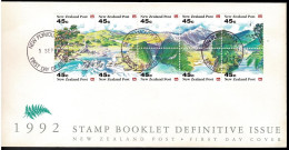 New Zealand 1992 Booklet Scenic Definitive FDC - FDC