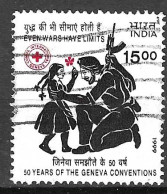 INDIA - 1999 - 50° CONVENZIONE DI GINEVRA  - USATO (YVERT 1460 - MICHEL 1593) - Gebruikt