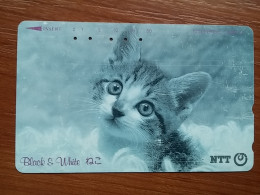 T-372 - JAPAN, Japon, Nipon, TELECARD, PHONECARD, Cat, Chat, NTT 291-214 - Katten