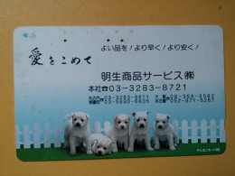 T-373 - JAPAN, Japon, Nipon, TELECARD, PHONECARD, Dog, Chien, NTT 110-122 - Honden