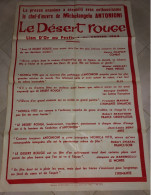 Le Desert Rouge  Commentaires Affiche Cinema - 1964 - 80x120 - TTB - Posters