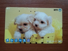 T-374 - JAPAN, Japon, Nipon, TELECARD, PHONECARD, Dog, Chien, NTT 290-386 - Chiens