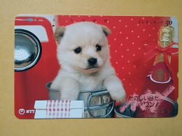 T-374 - JAPAN, Japon, Nipon, TELECARD, PHONECARD, Dog, Chien, NTT 410-294 - Dogs