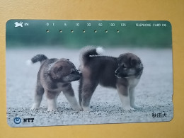 T-374 - JAPAN, Japon, Nipon, TELECARD, PHONECARD, Dog, Chien, NTT 411-150 - Chiens