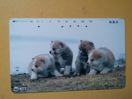 T-374 - JAPAN, Japon, Nipon, TELECARD, PHONECARD, Dog, Chien, NTT 411-259 - Dogs