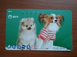 T-375 - JAPAN, Japon, Nipon, TELECARD, PHONECARD, Dog, Chien, NTT 290-384 - Hunde