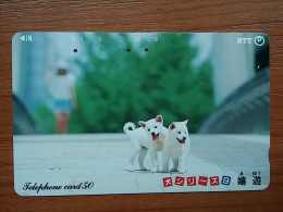 T-375 - JAPAN, Japon, Nipon, TELECARD, PHONECARD, Dog, Chien, NTT 290-502 - Dogs