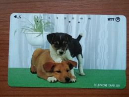 T-376 - JAPAN, Japon, Nipon, TELECARD, PHONECARD, Dog, Chien, NTT 111-041 - Honden