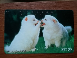 T-376 - JAPAN, Japon, Nipon, TELECARD, PHONECARD, Dog, Chien, NTT 111-074 - Hunde