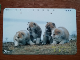 T-376 - JAPAN, Japon, Nipon, TELECARD, PHONECARD, Dog, Chien, NTT 411-259 - Hunde