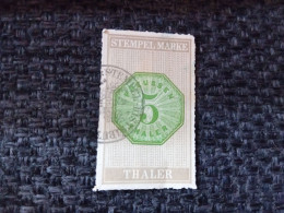 MARCA DA BOLLO STEMPEL MARKE THALER- 5 PREUSSEN - Usados