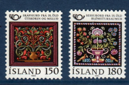 Islande, Island, **, Yv 509, 510, Mi 556, 557, Art Traditionnel, - Unused Stamps