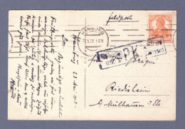 WK I  Feldpost - Postkarte - Hamburg 23.5.18 - Mühlhausen Elsass P.K. (3198AGH-079) - Feldpost (portvrij)