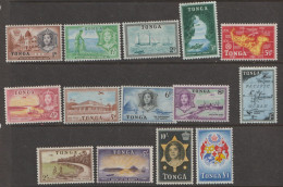 Tonga    1953    SG 101-14 Definitives  Mounted Mint - Tonga (...-1970)