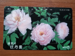 T-383 - JAPAN, Japon, Nipon, TELECARD, PHONECARD, Flower, Fleur, NTT 411-236 - Bloemen