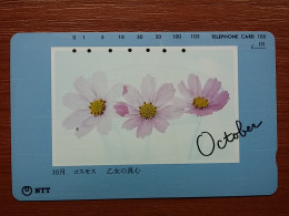 T-384 - JAPAN, Japon, Nipon, TELECARD, PHONECARD, Flower, Fleur, NTT 271-042 - Bloemen