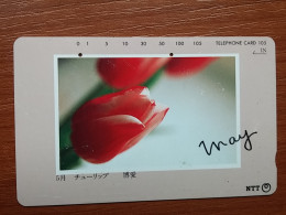 T-384 - JAPAN, Japon, Nipon, TELECARD, PHONECARD, Flower, Fleur, NTT 271-057 - Bloemen