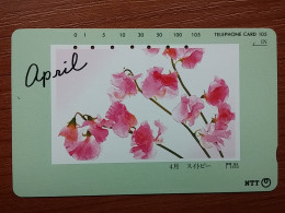 T-384 - JAPAN, Japon, Nipon, TELECARD, PHONECARD, Flower, Fleur, NTT 271-056 - Flowers