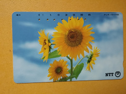 T-385 - JAPAN, Japon, Nipon, TELECARD, PHONECARD, Flower, Fleur, NTT 111-064 - Flowers