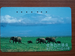 T-390 - JAPAN, Japon, Nipon, TELECARD, PHONECARD, ELEPHANT, NTT 331-460 - Giungla