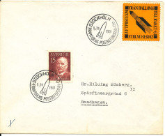 Sweden Cover ROCKET MAIL Stockhiolm 1-11-1961 With Nice Rocket Seal - Lettres & Documents