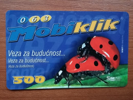 T-397 - YUGOSLAVIA, TELECARD, PHONECARD, , LADYBUG, BUBAMARA, LADYBIRD, COCCINELLE, - Jugoslavia