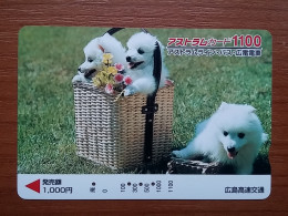 T-398 - JAPAN, Japon, Nipon, Carte Prepayee, Prepaid Card, Dog, Chien - Hunde