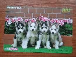 T-399 - JAPAN, Japon, Nipon, Carte Prepayee, Prepaid Card, Dog, Chien - Perros