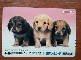 T-399 - JAPAN, Japon, Nipon, Carte Prepayee, Prepaid Card, Dog, Chien - Cani