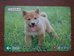 T-399 - JAPAN, Japon, Nipon, Carte Prepayee, Prepaid Card, Dog, Chien - Perros